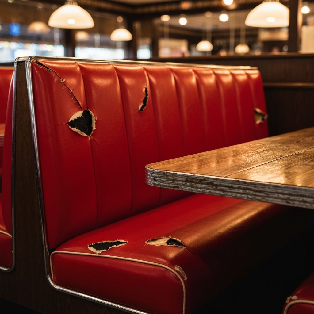 Restaurant Booth Seating - Before