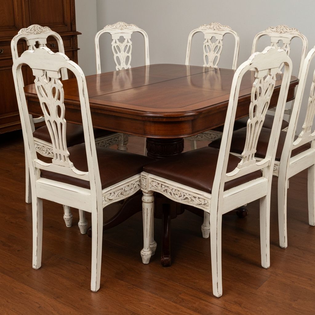 Restored antique dining chairs