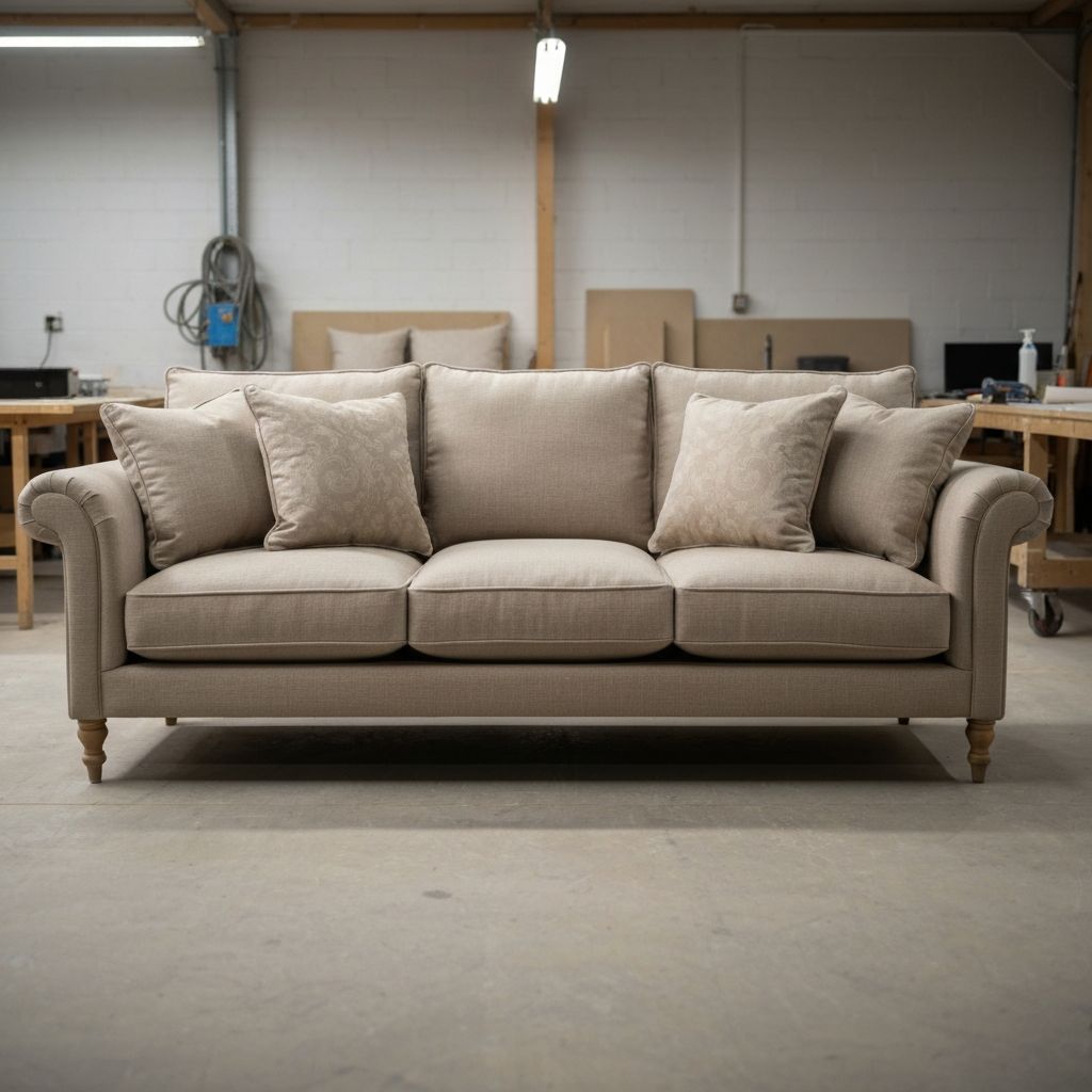 Linen Sofa Re-cover - After